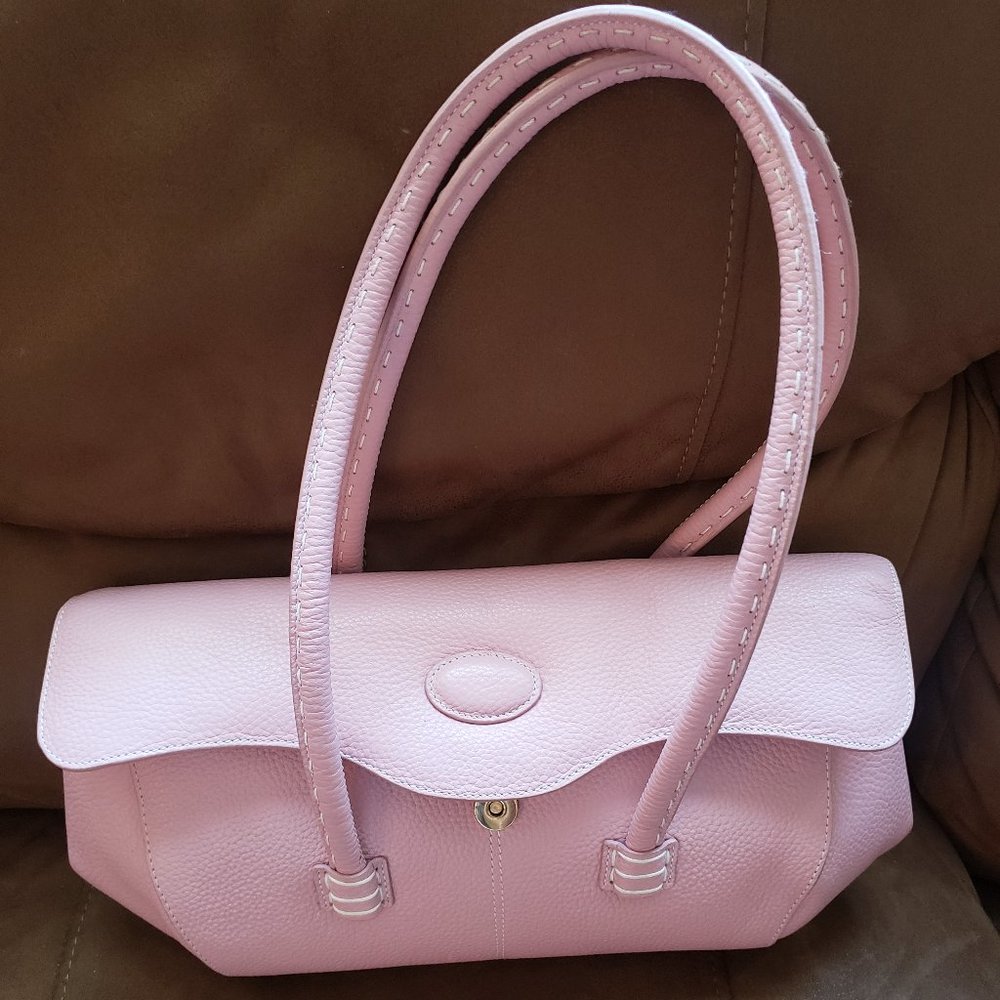 Ashneil Pink Leather Shoulder Handbag - Retro - Great Condition